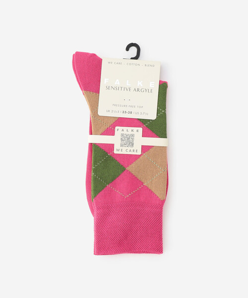 FALKE(ファルケ)の「FALKE | 12535 SENSITIVE ARGYLE SOCKS WOMEN(ソックス/靴下・レディース・ブルー系その他/ブラウン系その他/ピンク系その他/ホワイト系その他/イエロー系その他・35/38)」の5枚目の写真