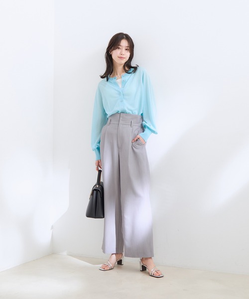 【接触冷感】【前後2WAY】シアーカーディガン