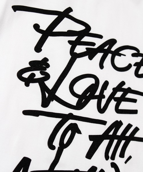 LIBERTY CITY（リバティシティ）の「【LIBERTY CITY/リバティーシティ】 [PEACE&LOVE] ロンT（Tシャツ/カットソー・メンズ・ホワイト/ブラック・4/2/3）」の6枚目の写真