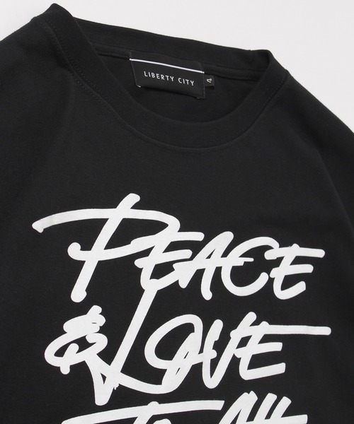 LIBERTY CITY（リバティシティ）の「【LIBERTY CITY/リバティーシティ】 [PEACE&LOVE] ロンT（Tシャツ/カットソー・メンズ・ホワイト/ブラック・4/2/3）」の13枚目の写真