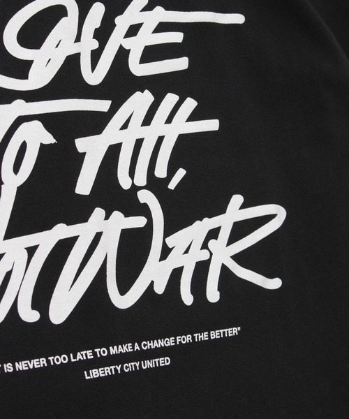 LIBERTY CITY（リバティシティ）の「【LIBERTY CITY/リバティーシティ】 [PEACE&LOVE] ロンT（Tシャツ/カットソー・メンズ・ホワイト/ブラック・4/2/3）」の17枚目の写真