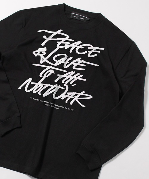 LIBERTY CITY（リバティシティ）の「【LIBERTY CITY/リバティーシティ】 [PEACE&LOVE] ロンT（Tシャツ/カットソー・メンズ・ホワイト/ブラック・4/2/3）」の19枚目の写真