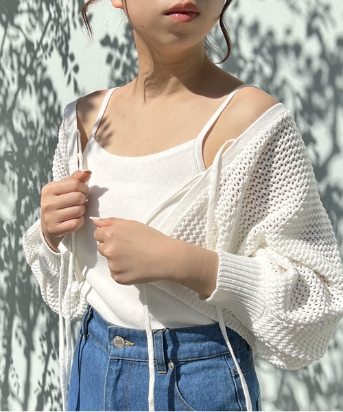 one way（ワンウェイ）の「メッシュボレロキャミ（カーディガン/ボレロ・レディース・ライトブルー/ブラック/ホワイト/ライトピンク/ベージュ・FREE）」の9枚目の写真