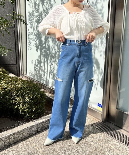 one way（ワンウェイ）の「メッシュボレロキャミ（カーディガン/ボレロ・レディース・ライトブルー/ブラック/ホワイト/ライトピンク/ベージュ・FREE）」の11枚目の写真