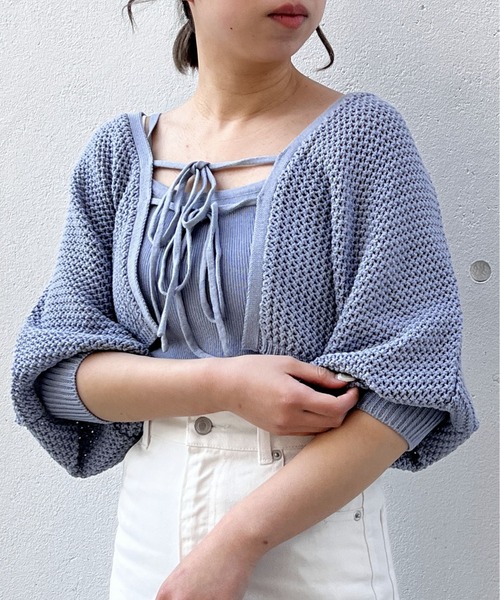 one way（ワンウェイ）の「メッシュボレロキャミ（カーディガン/ボレロ・レディース・ライトブルー/ブラック/ホワイト/ライトピンク/ベージュ・FREE）」の14枚目の写真