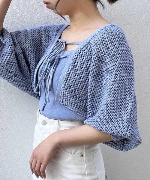one way（ワンウェイ）の「メッシュボレロキャミ（カーディガン/ボレロ・レディース・ライトブルー/ブラック/ホワイト/ライトピンク/ベージュ・FREE）」の15枚目の写真