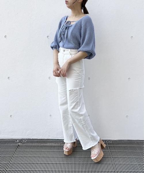 one way（ワンウェイ）の「メッシュボレロキャミ（カーディガン/ボレロ・レディース・ライトブルー/ブラック/ホワイト/ライトピンク/ベージュ・FREE）」の17枚目の写真