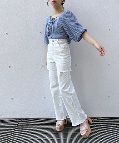 one way（ワンウェイ）の「メッシュボレロキャミ（カーディガン/ボレロ・レディース・ライトブルー/ブラック/ホワイト/ライトピンク/ベージュ・FREE）」の18枚目の写真