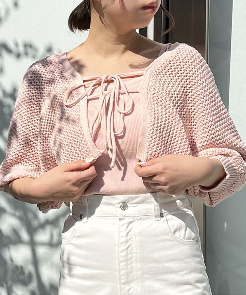one way（ワンウェイ）の「メッシュボレロキャミ（カーディガン/ボレロ・レディース・ライトブルー/ブラック/ホワイト/ライトピンク/ベージュ・FREE）」の21枚目の写真