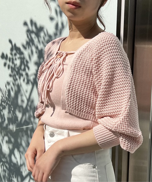 one way（ワンウェイ）の「メッシュボレロキャミ（カーディガン/ボレロ・レディース・ライトブルー/ブラック/ホワイト/ライトピンク/ベージュ・FREE）」の20枚目の写真