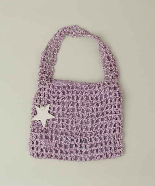 CONVERSE TOKYO（コンバーストウキョウ）の「サテンテープハンドバッグ（ハンドバッグ・レディース・パープル/アイボリー/グレー・FREE）」の6枚目の写真