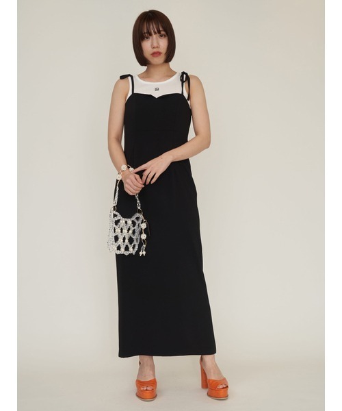 LILY BROWN（リリーブラウン）の「2wayロゴタンクトップス（タンクトップ・レディース・ホワイト/ブラック/ブルー・FREE）」の7枚目の写真