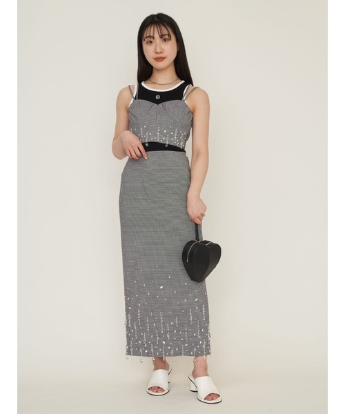 LILY BROWN（リリーブラウン）の「2wayロゴタンクトップス（タンクトップ・レディース・ホワイト/ブラック/ブルー・FREE）」の8枚目の写真