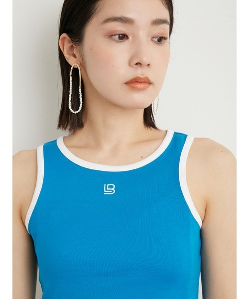 LILY BROWN（リリーブラウン）の「2wayロゴタンクトップス（タンクトップ・レディース・ホワイト/ブラック/ブルー・FREE）」の11枚目の写真