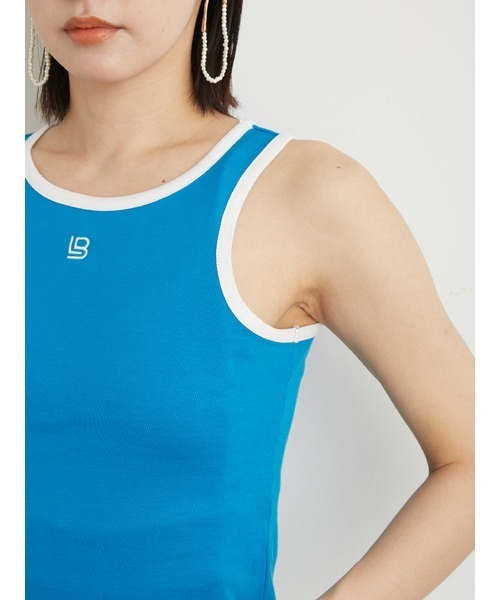 LILY BROWN（リリーブラウン）の「2wayロゴタンクトップス（タンクトップ・レディース・ホワイト/ブラック/ブルー・FREE）」の12枚目の写真