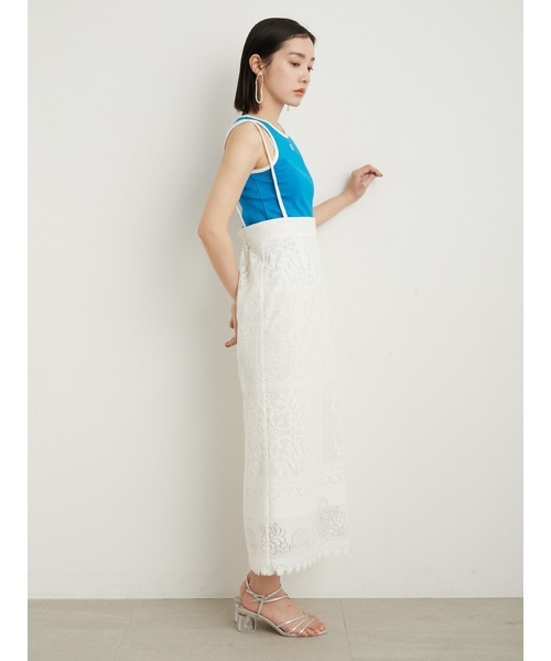 LILY BROWN（リリーブラウン）の「2wayロゴタンクトップス（タンクトップ・レディース・ホワイト/ブラック/ブルー・FREE）」の16枚目の写真