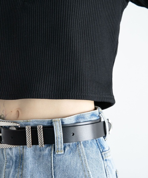 PAGEBOY（ページボーイ）の「ハーフZIPリブショート（Tシャツ/カットソー・レディース・ブラック/ホワイト/イエロー/グリーン・FREE）」の18枚目の写真