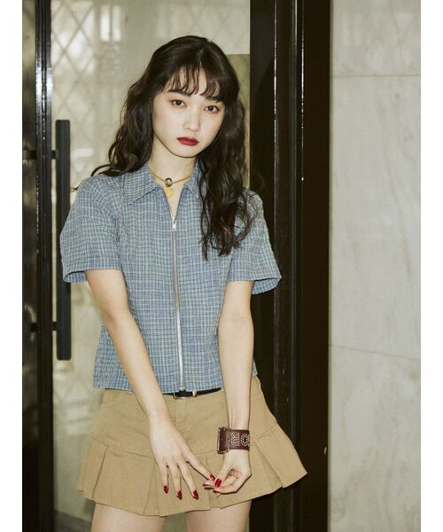 jouetie（ジュエティ）の「ZIPコンパクトシャツ（シャツ/ブラウス・レディース・イエロー/ブルー/ブラック/ピンク・MEDIUM）」の13枚目の写真