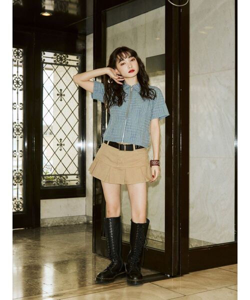 jouetie（ジュエティ）の「ZIPコンパクトシャツ（シャツ/ブラウス・レディース・イエロー/ブルー/ブラック/ピンク・MEDIUM）」の17枚目の写真