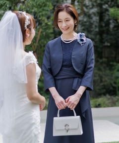 【ジャケット単品】《シャンタン生地使用》マザードレスジャケット/七分袖 /正礼装/結婚式（ワンピース品番：0421904とセットアップ可能）