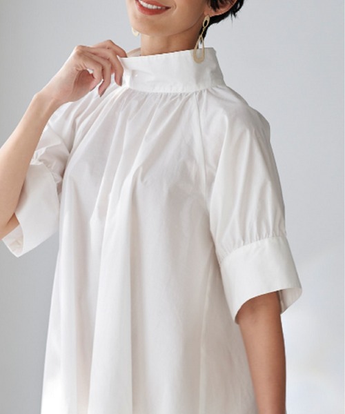 BELLUNA（ベルーナ）の「汚れが落ちやすい白！ハイネックチュニック（チュニック・レディース・ホワイト・LARGE/MEDIUM/X-LARGE）」の19枚目の写真