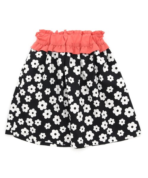 apres les cours（アプレレクール）の「フラワー・チェッカー柄ふんわりスカート（スカート・キッズ・ブラック/ブラウン・130/90/100/110/120/80）」の10枚目の写真