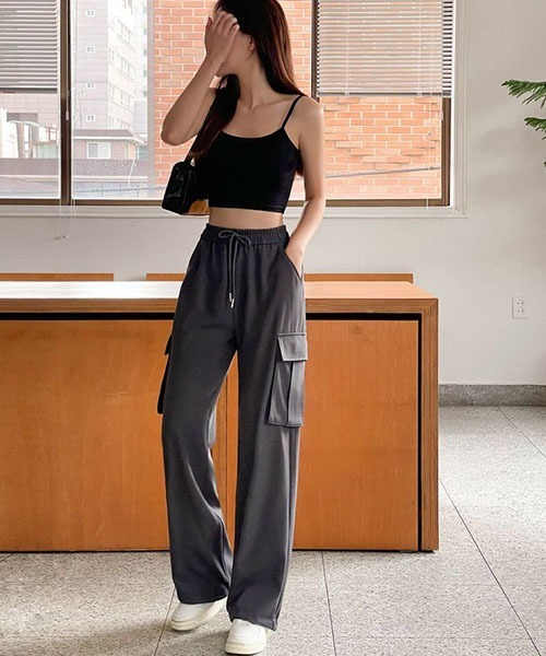 SONA(ソナ)の「SONA 2WAYカーゴパンツ(カーゴパンツ・レディース・ブラック/グレー/ベージュ・FREE/SHORT/LONG)」の9枚目の写真
