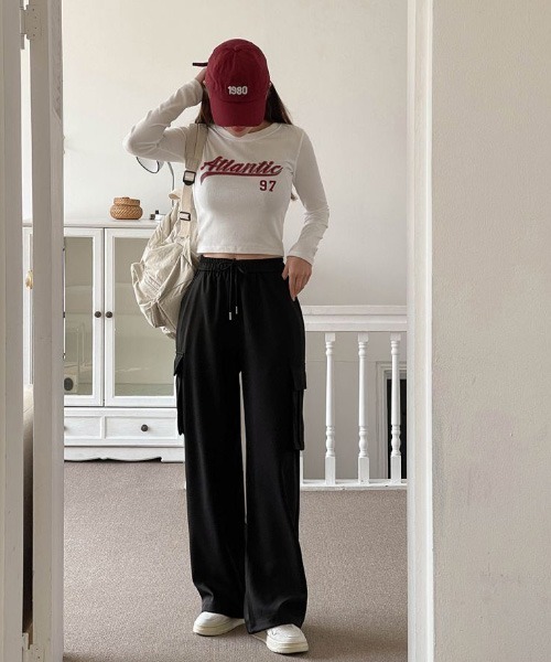 SONA(ソナ)の「SONA 2WAYカーゴパンツ(カーゴパンツ・レディース・ブラック/グレー/ベージュ・FREE/SHORT/LONG)」の4枚目の写真
