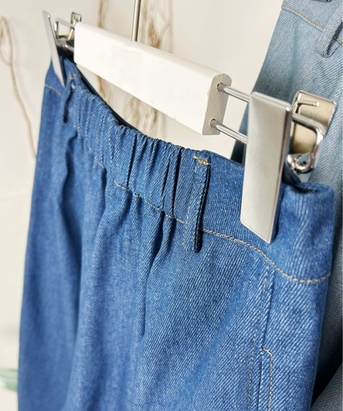 Meli rich(メリーリッチ)の「タックワイドパンツ(デニムパンツ・レディース・サックスブルー/ブルー/ネイビー・MEDIUM)」の21枚目の写真