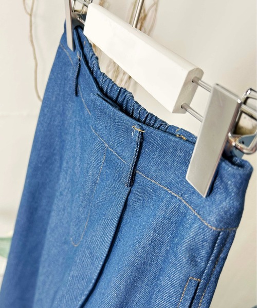 Meli rich(メリーリッチ)の「タックワイドパンツ(デニムパンツ・レディース・サックスブルー/ブルー/ネイビー・MEDIUM)」の19枚目の写真