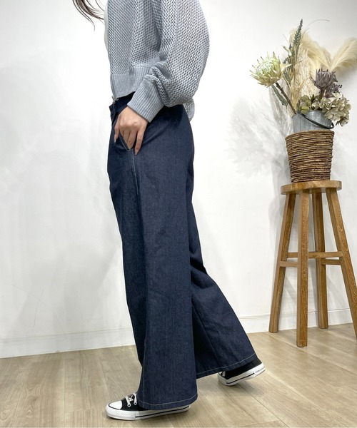 Meli rich(メリーリッチ)の「タックワイドパンツ(デニムパンツ・レディース・サックスブルー/ブルー/ネイビー・MEDIUM)」の7枚目の写真