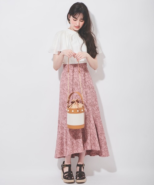 31 Sons de mode（トランテアン　ソン　ドゥ　モード）の「ケープスリーブ風エアリーブラウス（シャツ/ブラウス・レディース・オフホワイト/ピンク/ライトグリーン・36）」の8枚目の写真