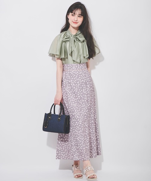 31 Sons de mode（トランテアン　ソン　ドゥ　モード）の「ケープスリーブ風エアリーブラウス（シャツ/ブラウス・レディース・オフホワイト/ピンク/ライトグリーン・36）」の12枚目の写真