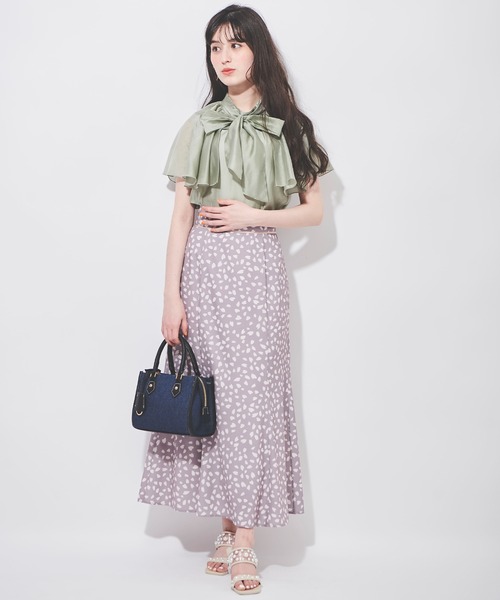 31 Sons de mode（トランテアン　ソン　ドゥ　モード）の「ケープスリーブ風エアリーブラウス（シャツ/ブラウス・レディース・オフホワイト/ピンク/ライトグリーン・36）」の14枚目の写真