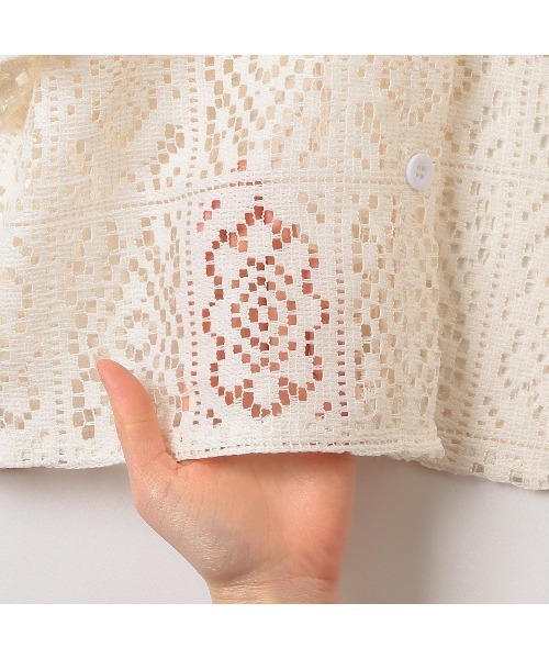 Ada.（エイダ）の「クロシェ レースショートシャツ（シャツ/ブラウス・レディース・アイボリー/ブラック/グレイッシュベージュ・FREE）」の11枚目の写真