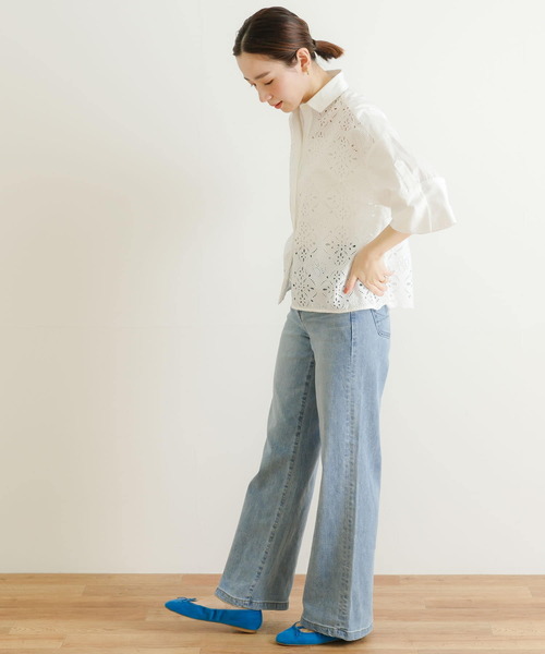 訳あり美品♪TICCA ティッカ レースシャツブラウス スカラップ ホワイト 白 楽天市場】TICCA （ ティッカ ）オリジナルレースを贅沢に使用