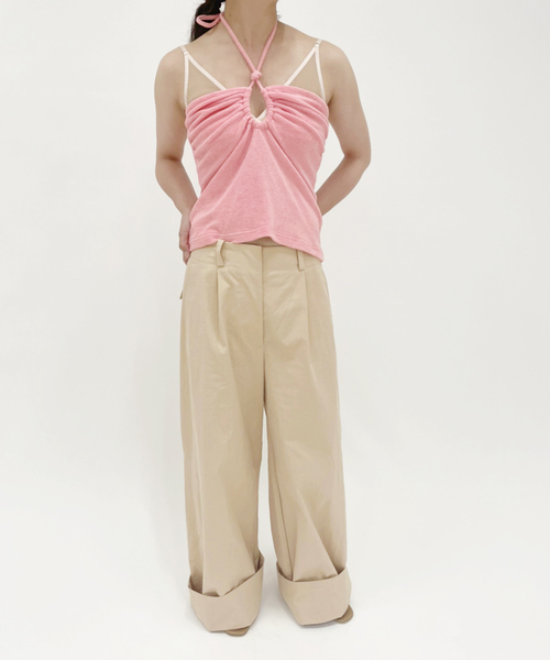 EDIT. FOR LULU（エディットフォールル）の「【BAUM UND PFERDGARTEN/バウムウンドヘルガーデン】ワイドパンツ（チノパンツ・レディース・ベージュ・34）」の10枚目の写真