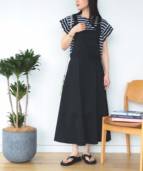 BEAMS HEART(ビームスハート)の「BEAMS HEART / 袖タック ボーダープルオーバー(Tシャツ/カットソー・レディース・グリーン/オフホワイト/ネイビー・FREE)」の17枚目の写真