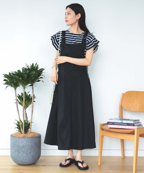 BEAMS HEART(ビームスハート)の「BEAMS HEART / 袖タック ボーダープルオーバー(Tシャツ/カットソー・レディース・グリーン/オフホワイト/ネイビー・FREE)」の18枚目の写真