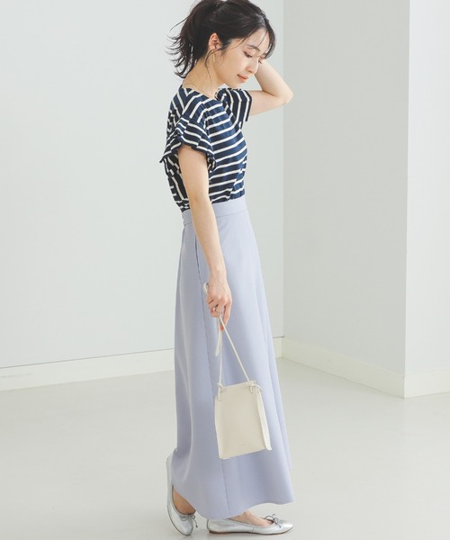 BEAMS HEART(ビームスハート)の「BEAMS HEART / 袖タック ボーダープルオーバー(Tシャツ/カットソー・レディース・グリーン/オフホワイト/ネイビー・FREE)」の15枚目の写真