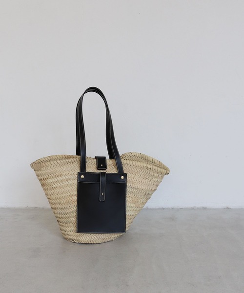 CATERINA BERTINI（カテリーナベルティーニ）の「CATERINA BERTINI / leather pocket× straw