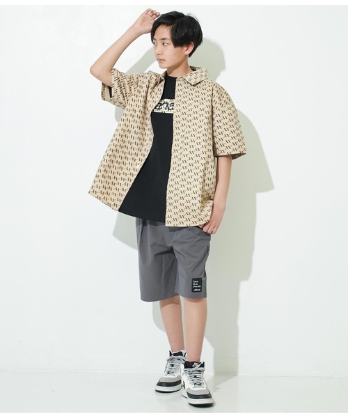 ANAP GｉRL（アナップガール）の「R+Sモノグラムデニムシャツ【親子・ジュニアお揃い】（シャツ/ブラウス・キッズ・ベージュ/ブルー・XS/M/S）」の7枚目の写真