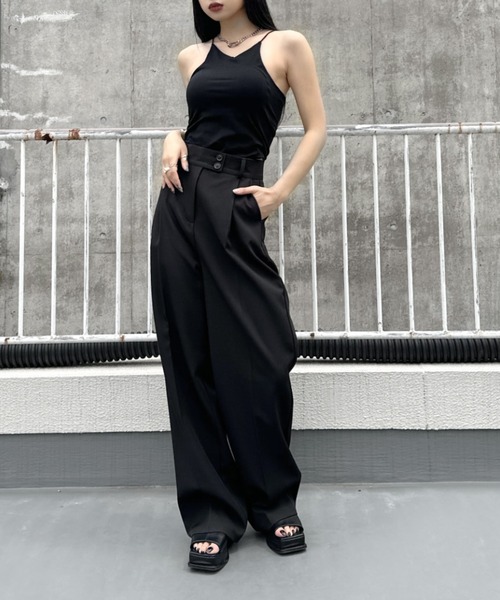 LVEU.(ラブユ.)の「【ZOZOTOWN限定】American sleeve camisole / パッド付きアメリカンスリーブキャミソール(キャミソール・レディース・ブラック・FREE)」の5枚目の写真