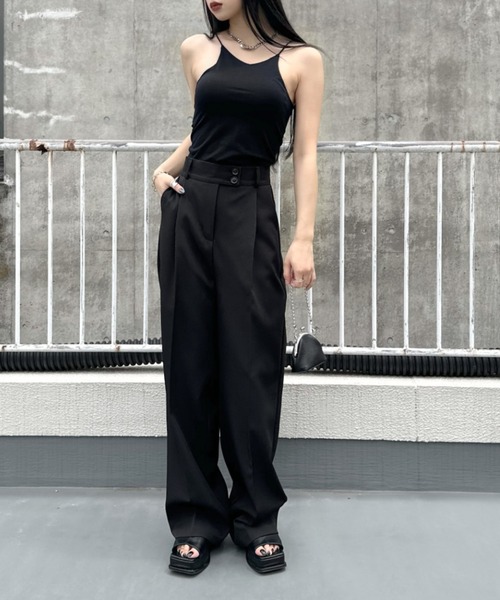 LVEU.(ラブユ.)の「【ZOZOTOWN限定】American sleeve camisole / パッド付きアメリカンスリーブキャミソール(キャミソール・レディース・ブラック・FREE)」の6枚目の写真