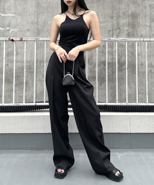LVEU.(ラブユ.)の「【ZOZOTOWN限定】American sleeve camisole / パッド付きアメリカンスリーブキャミソール(キャミソール・レディース・ブラック・FREE)」の7枚目の写真
