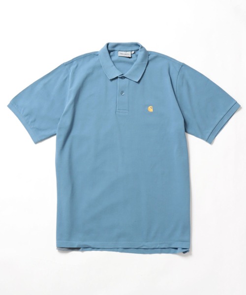 Carhartt WIP（カーハートダブリューアイピー）の「Carhartt WIP/カーハートダブリューアイピー S/S CHASE PIQUE POLO ポロシャツ ワンポイント 刺繍 ロゴ（ポロシャツ・メンズ・ブラック/ホワイト/ダークグレー/ブルー・XL/M/L/S）」の4枚目の写真