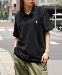Carhartt WIP/カーハートダブリューアイピー S/S CHASE PIQUE POLO ポロシャツ ワンポイント 刺繍 ロゴ