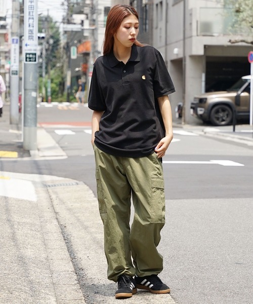 Carhartt WIP（カーハートダブリューアイピー）の「Carhartt WIP/カーハートダブリューアイピー S/S CHASE PIQUE POLO ポロシャツ ワンポイント 刺繍 ロゴ（ポロシャツ・メンズ・ブラック/ホワイト/ダークグレー/ブルー・XL/M/L/S）」の8枚目の写真