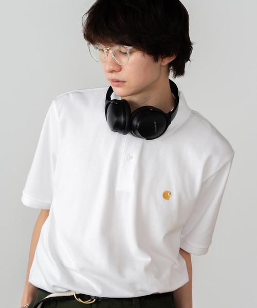Carhartt WIP（カーハートダブリューアイピー）の「Carhartt WIP/カーハートダブリューアイピー S/S CHASE PIQUE POLO ポロシャツ ワンポイント 刺繍 ロゴ（ポロシャツ・メンズ・ブラック/ホワイト/ダークグレー/ブルー・XL/M/L/S）」の17枚目の写真