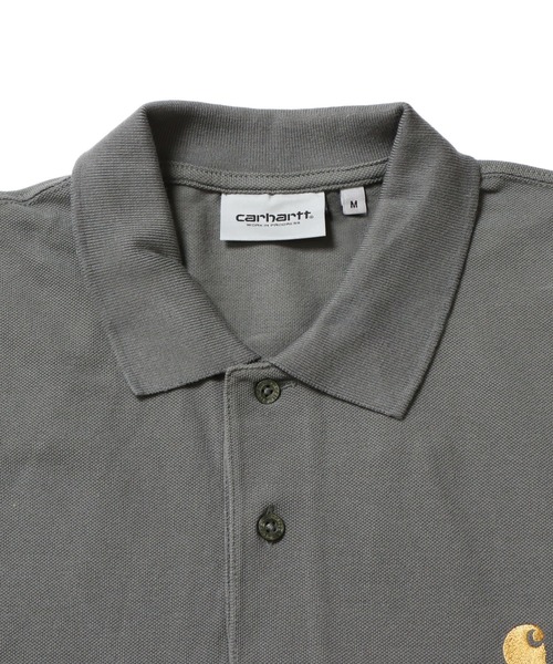 Carhartt WIP（カーハートダブリューアイピー）の「Carhartt WIP/カーハートダブリューアイピー S/S CHASE PIQUE POLO ポロシャツ ワンポイント 刺繍 ロゴ（ポロシャツ・メンズ・ブラック/ホワイト/ダークグレー/ブルー・XL/M/L/S）」の9枚目の写真